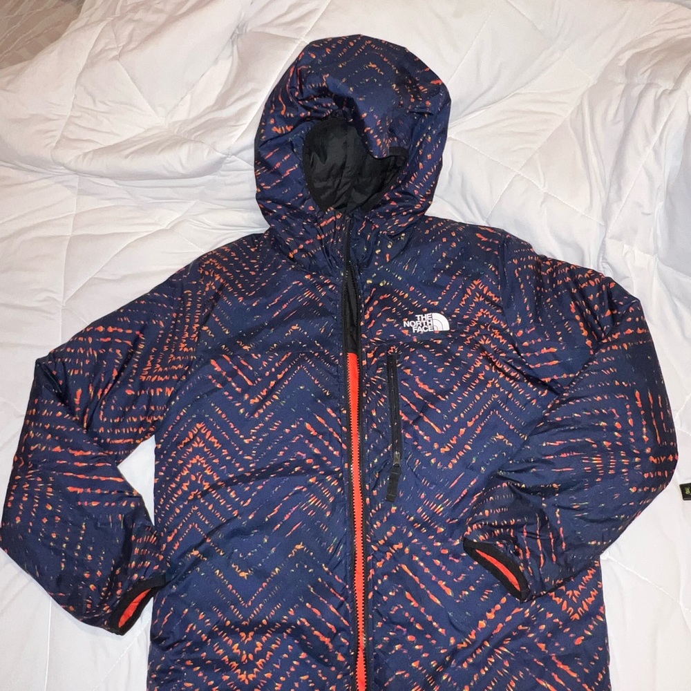 The North Face Blue and Red Geometric Jacket
